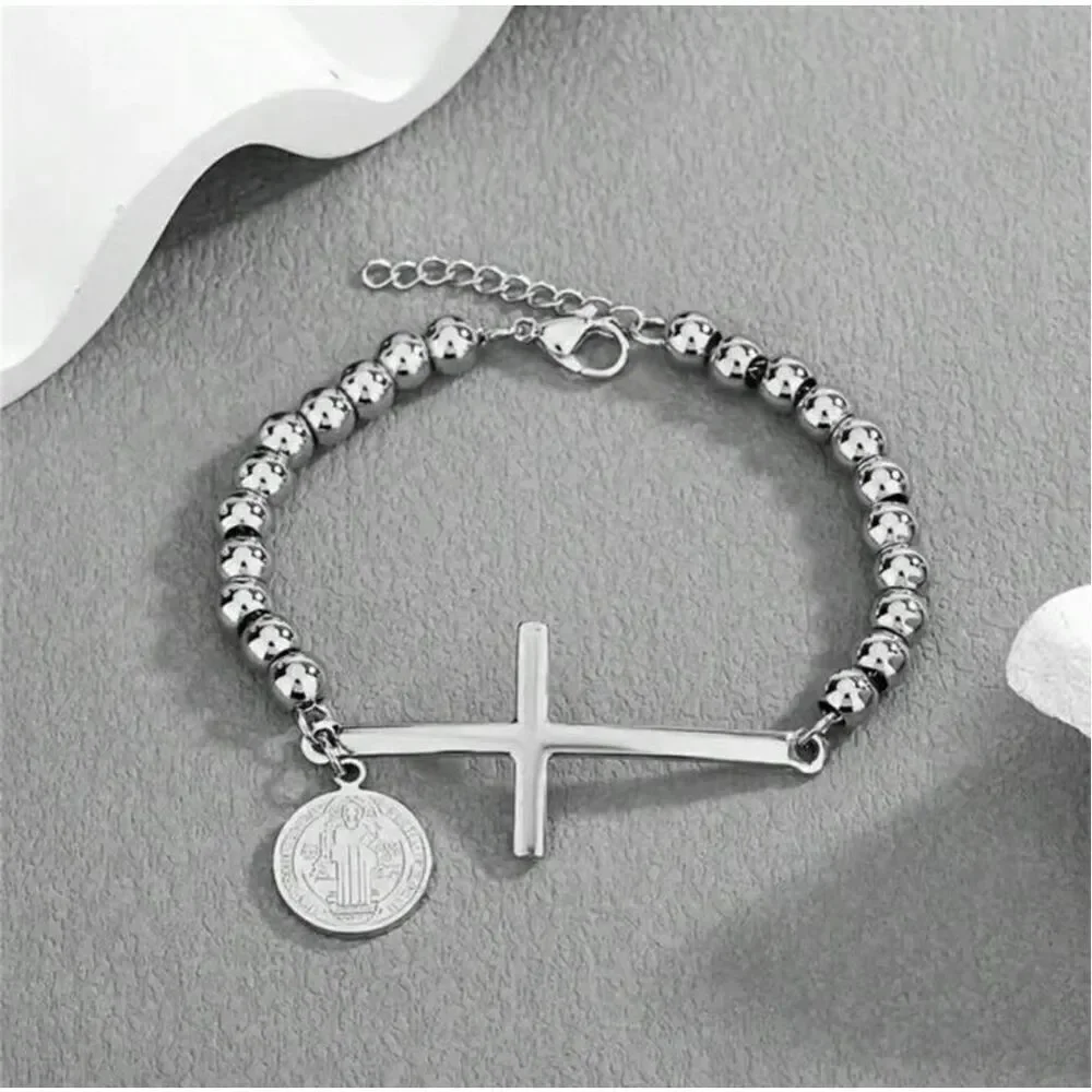 Cross Beaded Bracelet